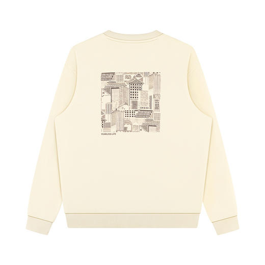 GXG男装26春季创意方块建筑简约百搭日常休闲亲肤男式圆领卫衣K&C 商品图11