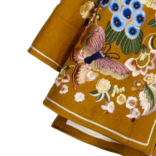 【咕咕同款】NANSONGSILK/NS新中式【绣蝶繁花】新款百万针非遗苗绣香云纱上衣重工外套M1D536084Y南宋 商品图13