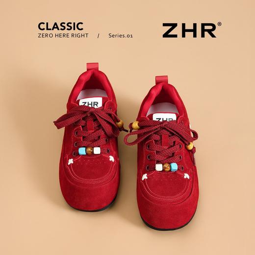 ZHR红色内增高阿甘鞋女鞋2026春季新款平底运动休闲鞋百搭德训鞋 商品图7