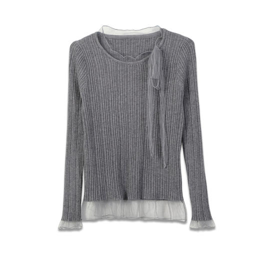 韩系网纱拼接别致上衣-纪念日百货门店同款169293911 商品图4