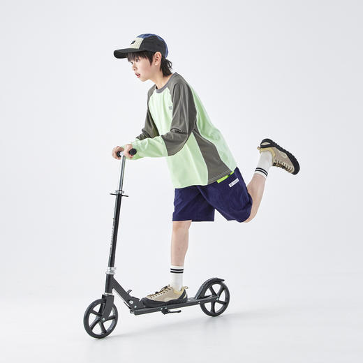 【代发】【绿拼灰预售4.19左右发货】蓝汽水男童运动上衣凉感UPF50+防晒撞色长袖速干T恤紫拼灰/绿拼灰 商品图2