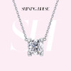 【预售】ShiningHouse[培育] 18k金钻石项链 圆钻形1克拉钻人工真钻人造钻石K金项链可调节简约四爪钻石项链牛头款钻石项链悦己送礼臻选【此商品不支持7天无理由退货退款】预计3日发货 商品缩略图0