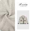 04-4潘依绣丁丁宠粉澳洲羊毛粗针复古慵懒风双排扣针织开衫 L2713 商品缩略图1