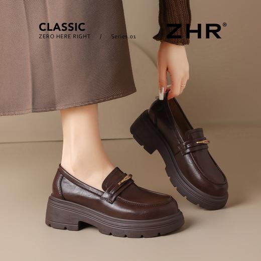 ZHR则则增高5.5cm厚底乐福鞋女2026新款时髦复古百搭舒适英伦单鞋 商品图6