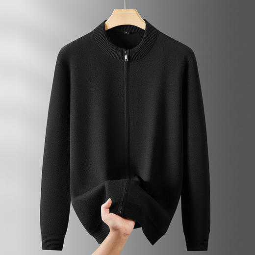 【DPF】大依优型大码男装立领开衫针织衫拉链上衣商务休闲长袖加肥加大 商品图4