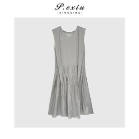 04-3潘依绣丁丁宠粉法式优雅气质拼接网纱连衣裙Q5465