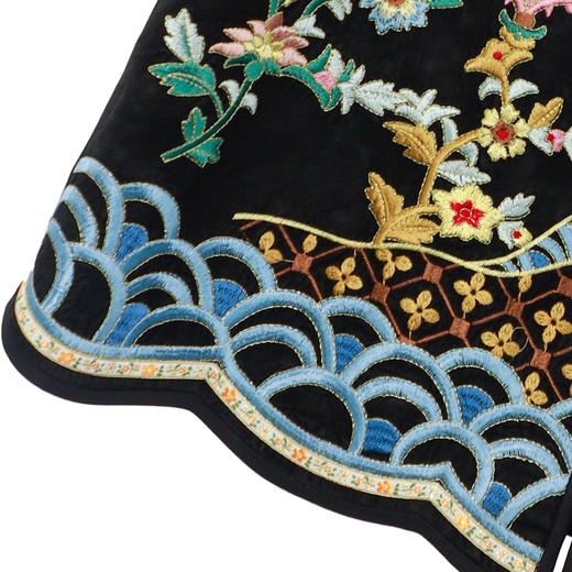 【咕咕同款】NANSONGSILK/NS新中式香云纱非遗苗绣宝相海水纹马甲M1D536094Y南宋 商品图8