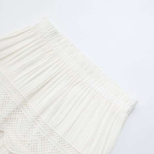 西遇法式温柔风松紧腰半身裙女2026春季新款高腰镂空勾花A字长裙E0060120 商品图5