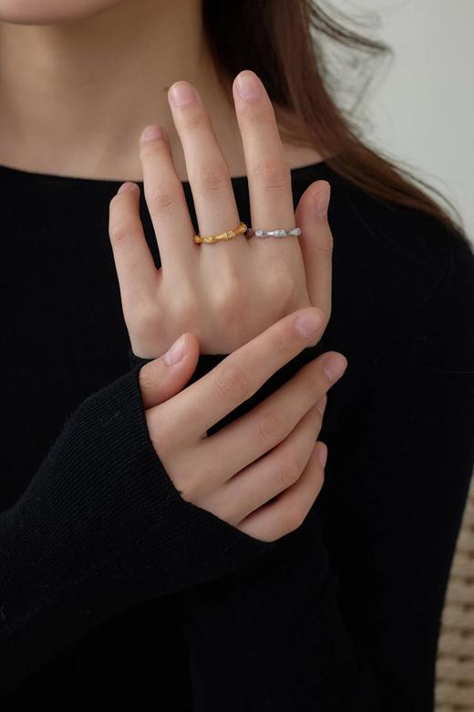 新年新气象节节高 好运乘风/节节高升戒指   银镀金戒指  （非质量问题 不退不换） 商品图11