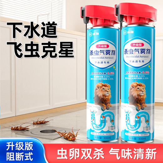 净狮下水道杀虫剂管道除虫剂家用室内去除小飞虫灭杀神器蟑螂药气雾剂 商品图0