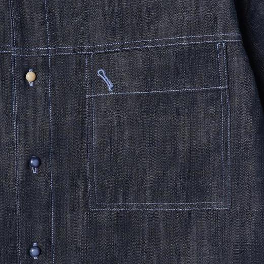 SDSA男士春夏新款痞帅男装潮牌复古百搭翻领牛仔衬衫时尚简约衬衣 商品图3