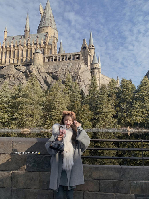 金蘑菇菇 纽约的星期天/ 小魔女 10羊绒+90羊毛 灰大衣系列 商品图4