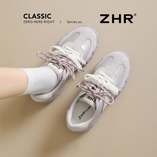 【头层猪皮】ZHR软底增高阿甘鞋百搭轻便德训鞋新款户外休闲鞋女 商品图8