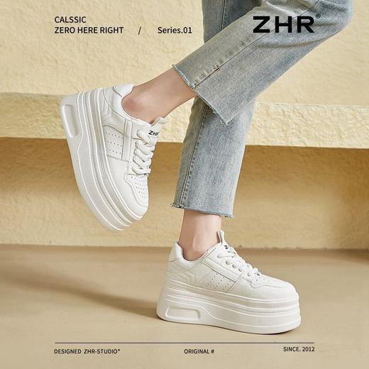 ZHR则则7.5CM厚底增高小白鞋女春秋款百搭运动休闲鞋女爆款板鞋女 商品图9