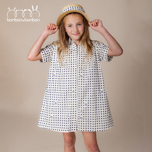 气质翻领印花衬衫裙 商品图2