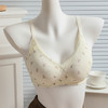 【舒适透气面料❗️聚拢无压力】果冻条印花蕾丝花边性感美背文胸无钢圈软支撑收副乳可爱少女内衣。jc 商品缩略图0