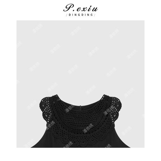 04-3潘依绣丁丁宠粉复古钩花镂空背心连衣裙Q97643 商品图2