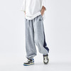 预售3.23发 蓝汽水2026春季新款男童拼色休闲束脚裤青少年复古字母潮酷卫裤 商品缩略图3