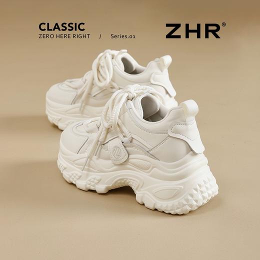 ZHR【增高7.5CM】厚底老爹鞋女2026春季复古内增高透气运动休闲鞋 商品图6