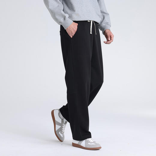 GXG男装26春季简约时尚舒适松紧腰系绳宽松直筒男式运动休闲裤K&C 商品图2