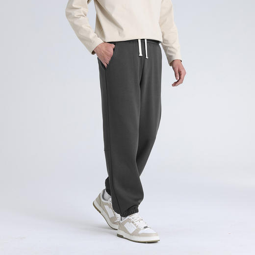 GXG男装26春季运动潮流简约百搭舒适松紧腰系绳男式束脚休闲裤K&C 商品图6