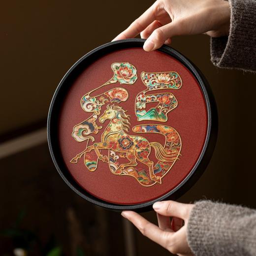 故宫红方形梅花干泡茶盘，新中式家用创意壶承，泡茶盘 托盘 茶台 商品图5