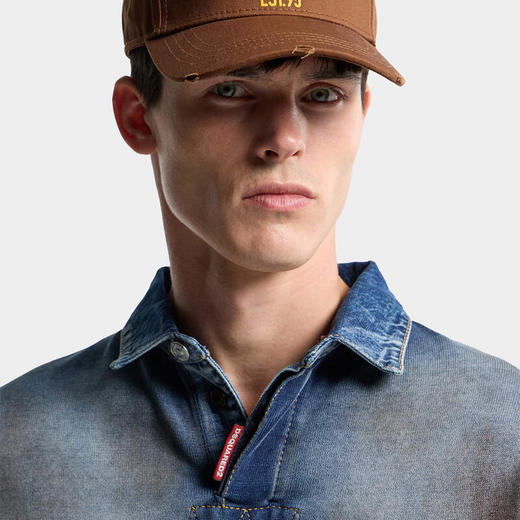 DSQUARED2 男士字母徽标标签牛仔针织长袖卫衣 藏蓝色 S74HA1611 D13192 470 商品图4