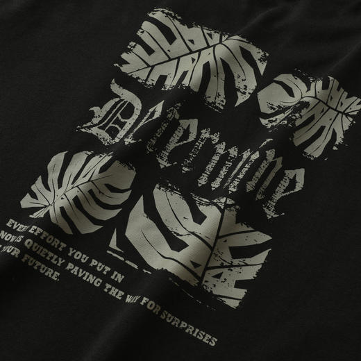 GXG男装【100%棉】26春季椰树叶子风景印花运动休闲男式圆领卫衣K&C 商品图4