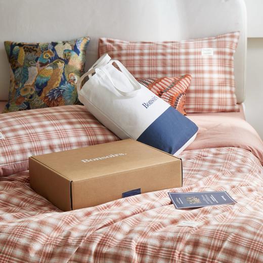 绯红草甸格 法国奢品长绒水洗棉四件套 商品图5