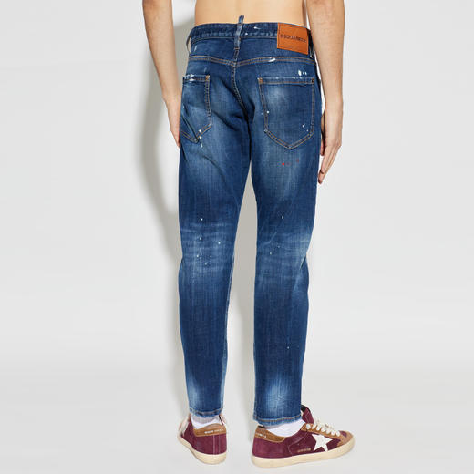 DSQUARED2 男士字母徽标贴片休闲牛仔裤 蓝色 S74LB1874 S30664 470 商品图2