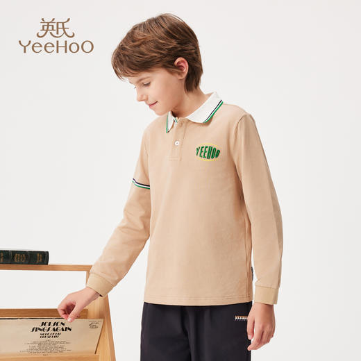 【英氏】【110-175】男童春秋长袖polo衫 商品图3