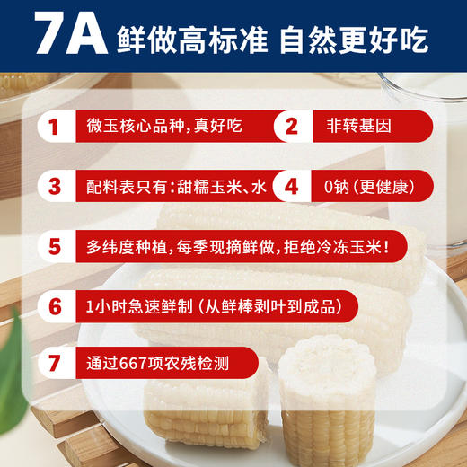 微玉 甜糯玉米礼盒 含叶酸软甜白糯 真空装7A鲜做 非转基因 1.6kg 商品图1