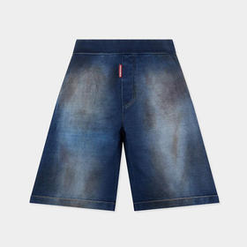 DSQUARED2 男士字母徽标标签棉质休闲短裤 藏蓝色 S74KB1108 D13192 470