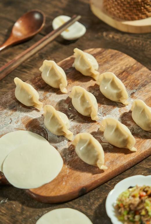 纯净素水饺  || 荠菜笋丁大馄饨 、纯净素无五辛、无蛋奶  || 一如素食品 商品图2