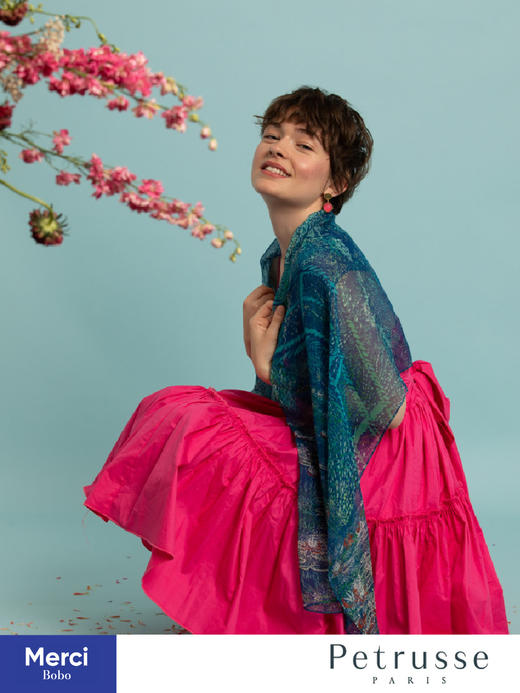 【贝图丝 x 奥德赛博物馆合作款】莫奈 · Harmonie 睡莲池  真丝长巾 商品图6