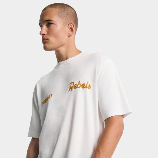 DSQUARED2 男士字母徽标刺绣棉质圆领短袖T恤 白色 S74GD1542 D20108 100 商品图4