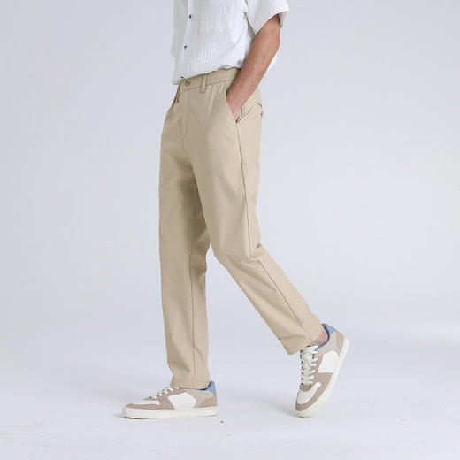 GXG男装26夏季时尚简约日常通勤商务休闲舒适亲肤男式直筒长裤K&C 商品图4
