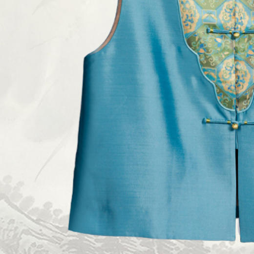 【咕咕同款】NANSONGSILK/NS新中式【 浮生若梦】新款宋锦蝶恋牡丹桑蚕丝内里丝毛马甲61614衣长54南宋 商品图6