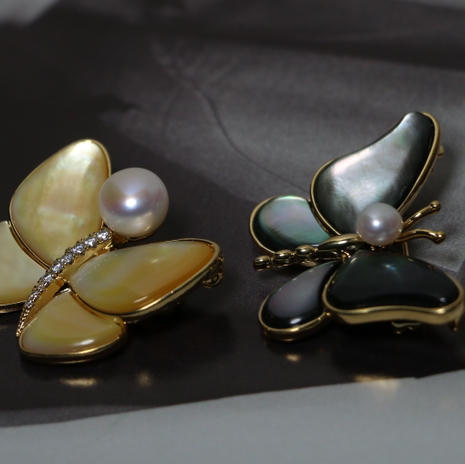 新年福利组合 双色蝴蝶胸针两件套 商品图0