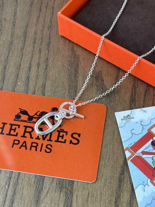 独家对版CNC数控精雕 精工高定  HERMES 爱马仕猪鼻子项链 简约巨百搭 太适合日常穿搭佩戴了！实用性太高～低调又休闲 商品图7