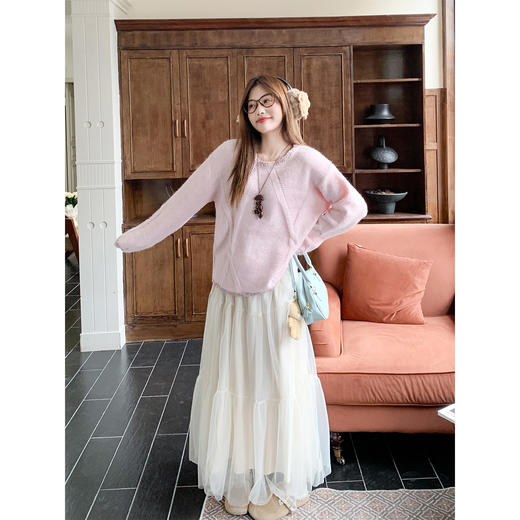 <曾小咸推荐>2.10现货秒杀 ！微信超特价！韩系撞色边毛衣 日常189.99 立减100 秒杀89.99！！ 商品图2