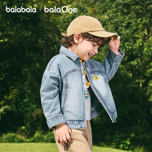 【balaOne】巴拉巴拉童装儿童外套男女童2026新款春牛仔上衣时髦 商品图2