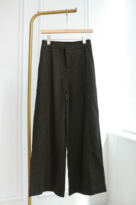 茶荟|老钱风英伦直筒裤 商品图0