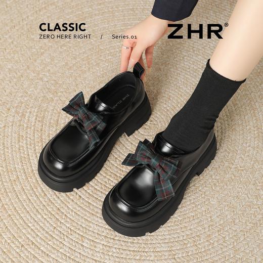 ZHR则则厚底增高蝴蝶结单鞋2026新款英伦单鞋复古小皮鞋洋气女鞋 商品图6
