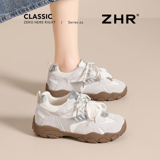 ZHR则则经典复古撞色阿甘鞋女春季新款潮流轻便休闲鞋百搭德训鞋 商品图4