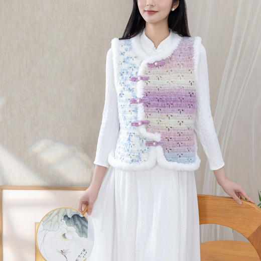 苏苏姐家清婉新中式马甲手工diy钩针自制背心编织毛线团材料包 商品图1