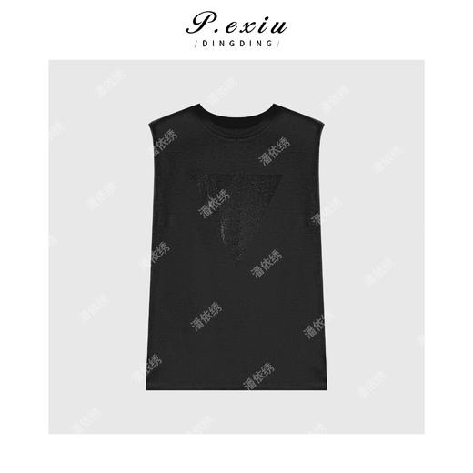 04-1潘依绣丁丁宠粉【减龄裙】三角烫钻减龄无袖垫肩懒人裙WH00356 商品图1