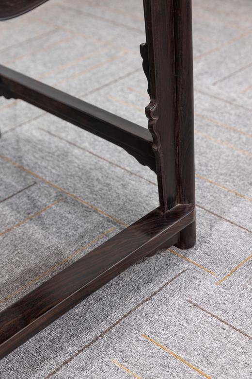 红桥红  家具严选  紫光檀（东非黑黄檀） 【云石四出头官帽椅】 商品图5