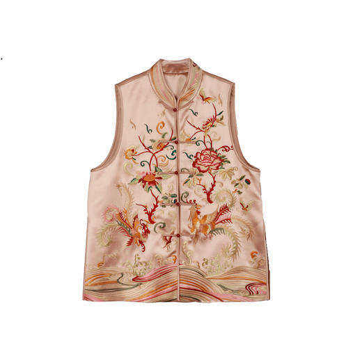 NANSONGSILK/NS新中式立领国风盘扣新中式重工刺绣马甲M1D536101Y南宋 商品图7