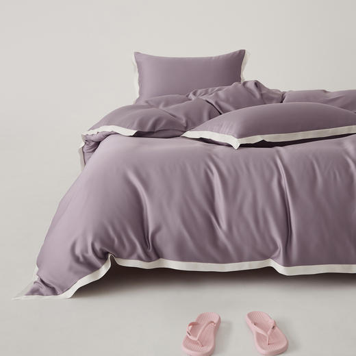 【品牌直发】加倍生活 60支天丝拼角四件套-南山系列 7色可选 学生宿舍三件套 商品图2